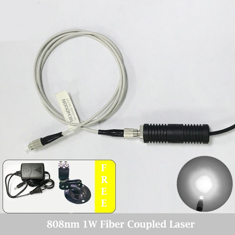 808nm 1W High Power Pigtailed Laser IR Fiber Coupled Laser Module With Power Supply - Click Image to Close